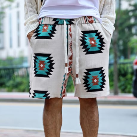 ByTheR /Aztec Short Pants "Cream"