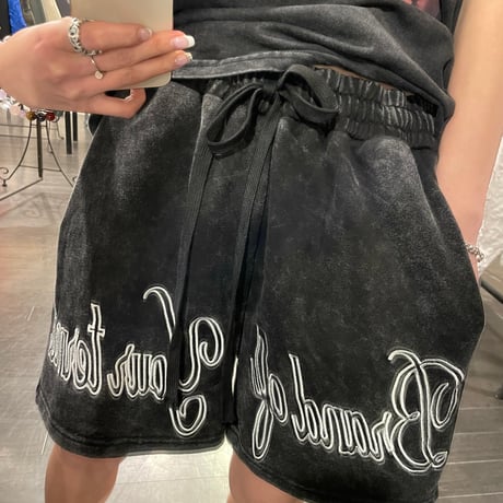 Mismatch NYC/ Washed logo Shorts