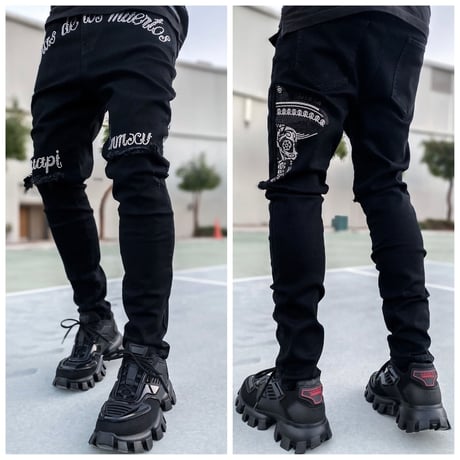 GUAPI/Stone logo denim