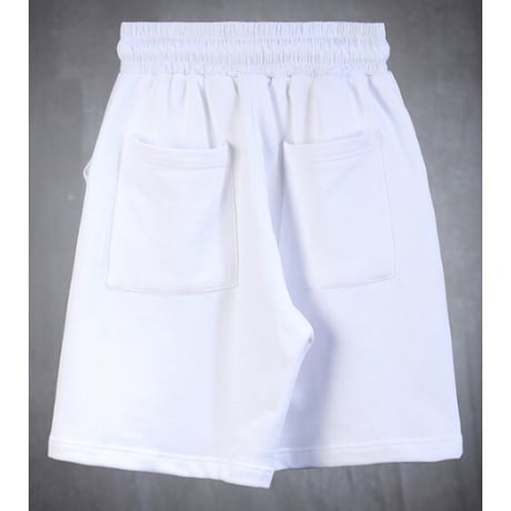 By The R/ Cross Cotton Shorts  "SET UP"  WHITE