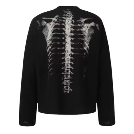 By The R/ Bone  thermal LS Tee "BLACK"
