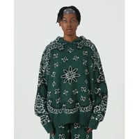 FNTY/Knitted Paisley  Hoodie  "GREEN "