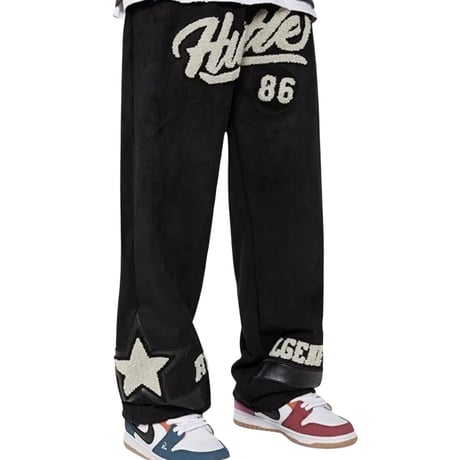 Mismatch NYC/suède wide pants