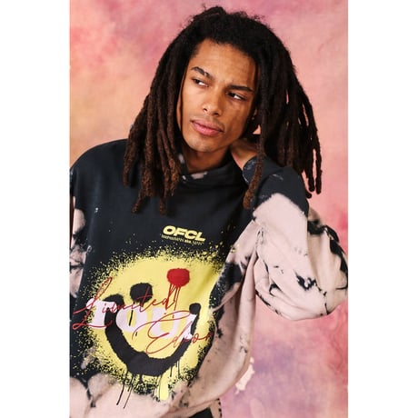 BOOHOO /Drip face tie die hoodie (SET UP)