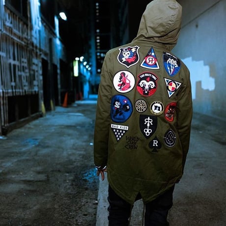 Reason Clothing/Parka long Jacket カーキ