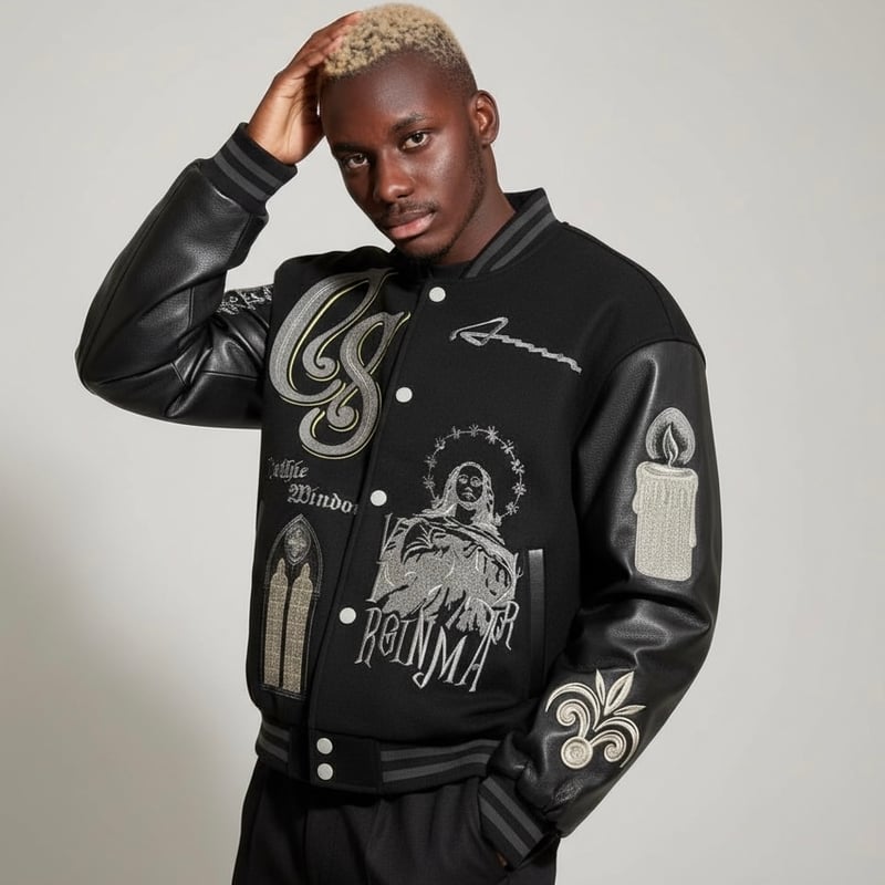 ジャケット・アウター mismatch new york Mismatch NYC/ Pray Wool Varsity Jacket | BINGOS