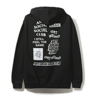 Anti Social Social Club/all Logo Hoodie  BLACK