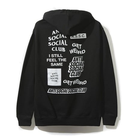 Anti Social Social Club/all Logo Hoodie  BLACK
