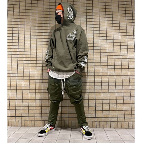 EPTM/PAISLEY  HOODIE ”OLIVE”