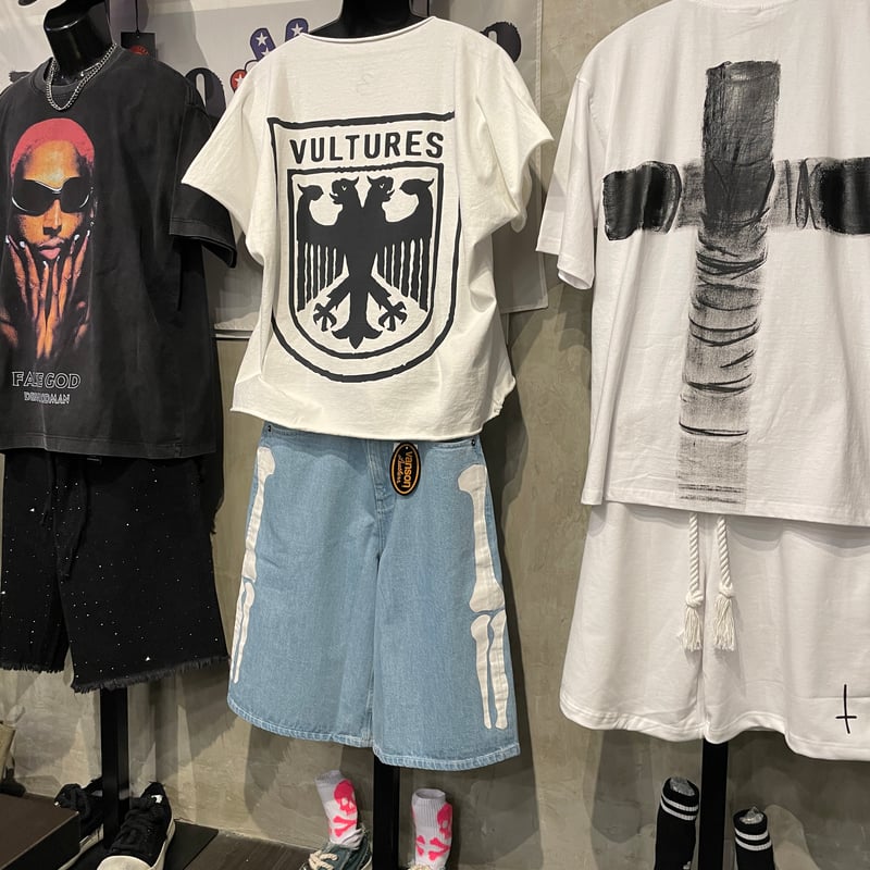 VANSON / Skalton Bones Denim Shorts 