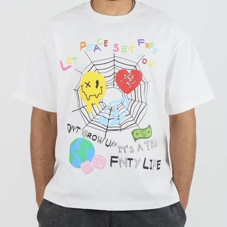 FNTY/  LET PEACE SET YOU FREE TSHIRTS "WHITE"