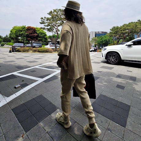 By The R/ Summer Knit Pants SET UP "BEIGE"
