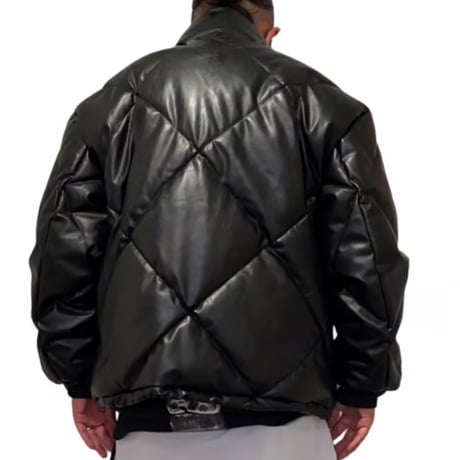 SAINT PAIN/Leather Puffer JACKET