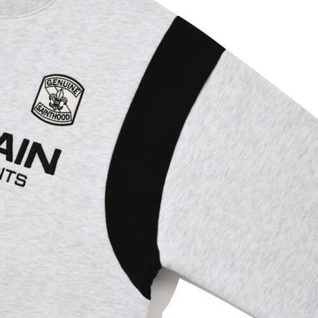 SAINT PAIN/Saint Club Varsity Crewneck "GRAY"
