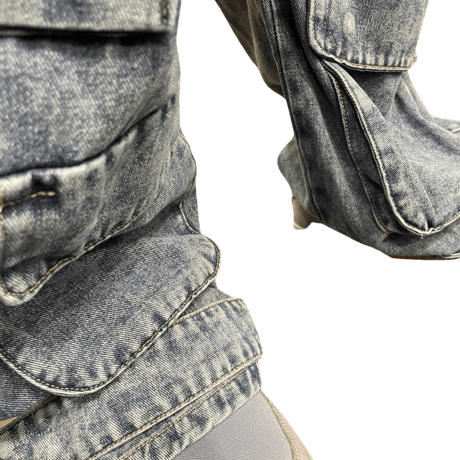 Mismatch NYC/Pocket wide denim pants