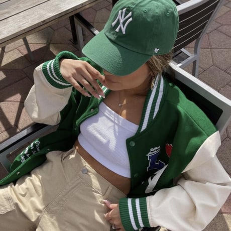 LIFTED UNCHORS/State Chenille Varsity Jacket GREEN