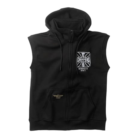 West Coast Choppers/ W.C.C NoSleeve Zip Hoodie