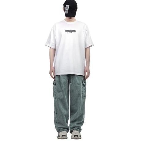 BLACK BLOND/Spray logo  Tee " WHITE"