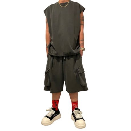 FORCE /Washed Pocket Shorts (Set UP)