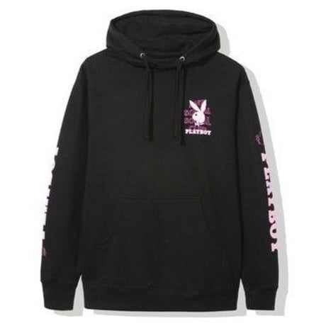 Anti Social Social Club × PLAYBOY/LOGO Hoodie BLACK