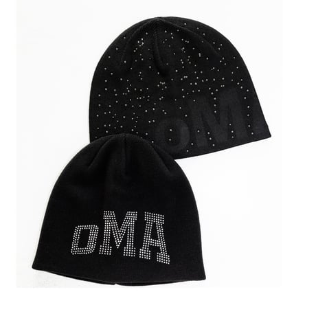 oMA /Skull Logo rhinestone Beanie