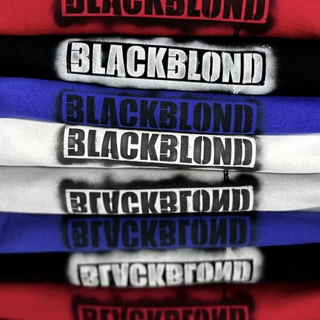 BLACK BLOND/Spray logo  Tee " WHITE"