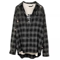Mismatch NYC/Rhinestone Flannel  Shirts