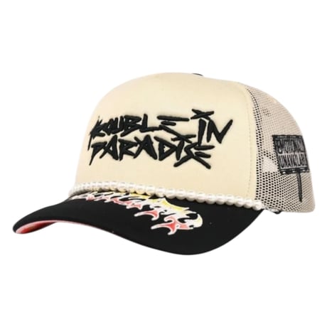 TOXICITY X DSMSD/ TROUBLE IN PARADISE TRUCKER HAT (CREAM)