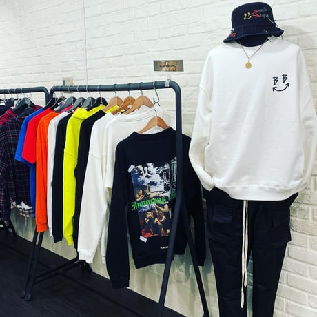 BLACK BLOND/BB logo smile  Crewneck Sweatshirt  (BLACK)
