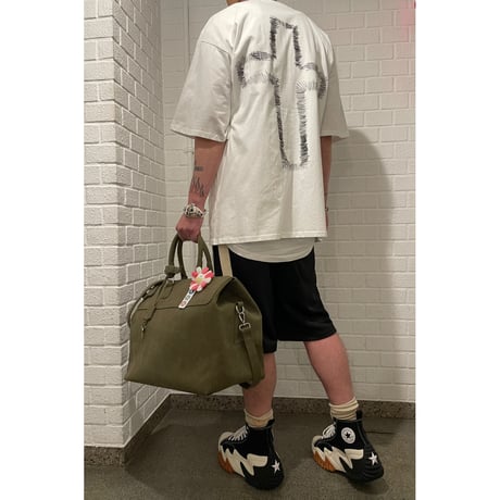Mismatch NYC/Embroidery cross Tee  WHITE