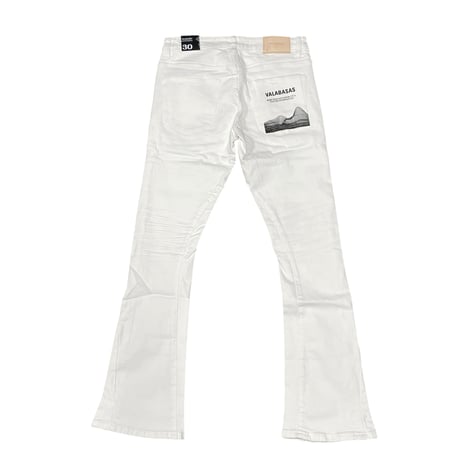 VALABASAS / Mr Stacked Denim  "WHITE"