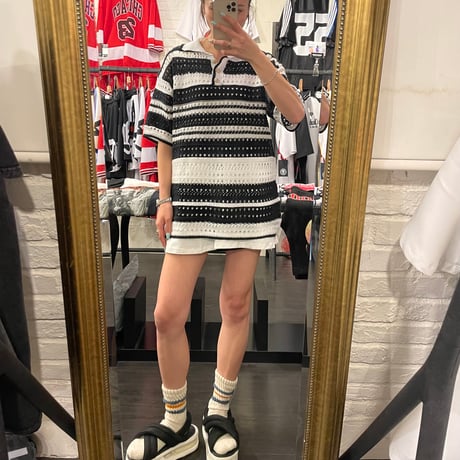 Mismatch NYC/Summer Knit polo Shirts(インナー付)