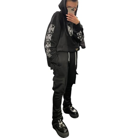 West Coast Choppers/ W.C.C Logo Hoodie "BLACK"
