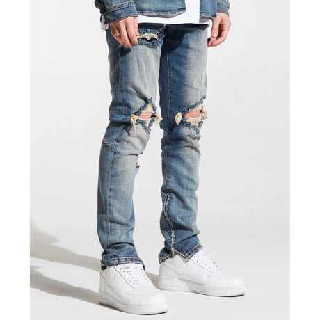 Crysp Denim/ZIP damage Denim