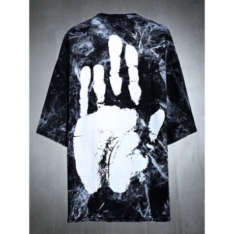 By The R/ Hand Paint Tshirts  BLACK  "SET UP"