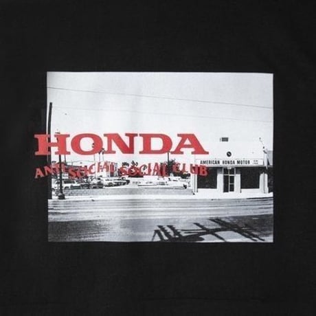 Anti Social Social Club × HONDA /LOGO Hoodie BLACK