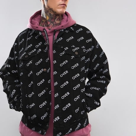 WOSS.official/ logo black denim jacket