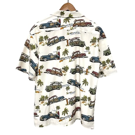 RE NEW/Vintage Car summer shirts  "OFF WHITE"