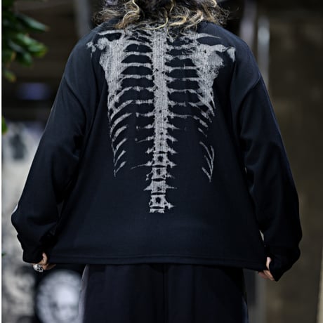 By The R/ Bone  thermal LS Tee "BLACK"