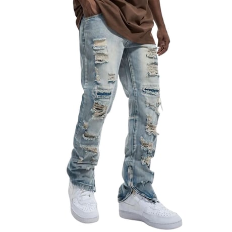 Mismatch NYC/Damage Zip up Denim