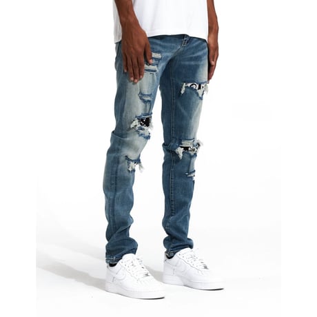 Crysp Denim/Blue Paisley denim　”221-111”