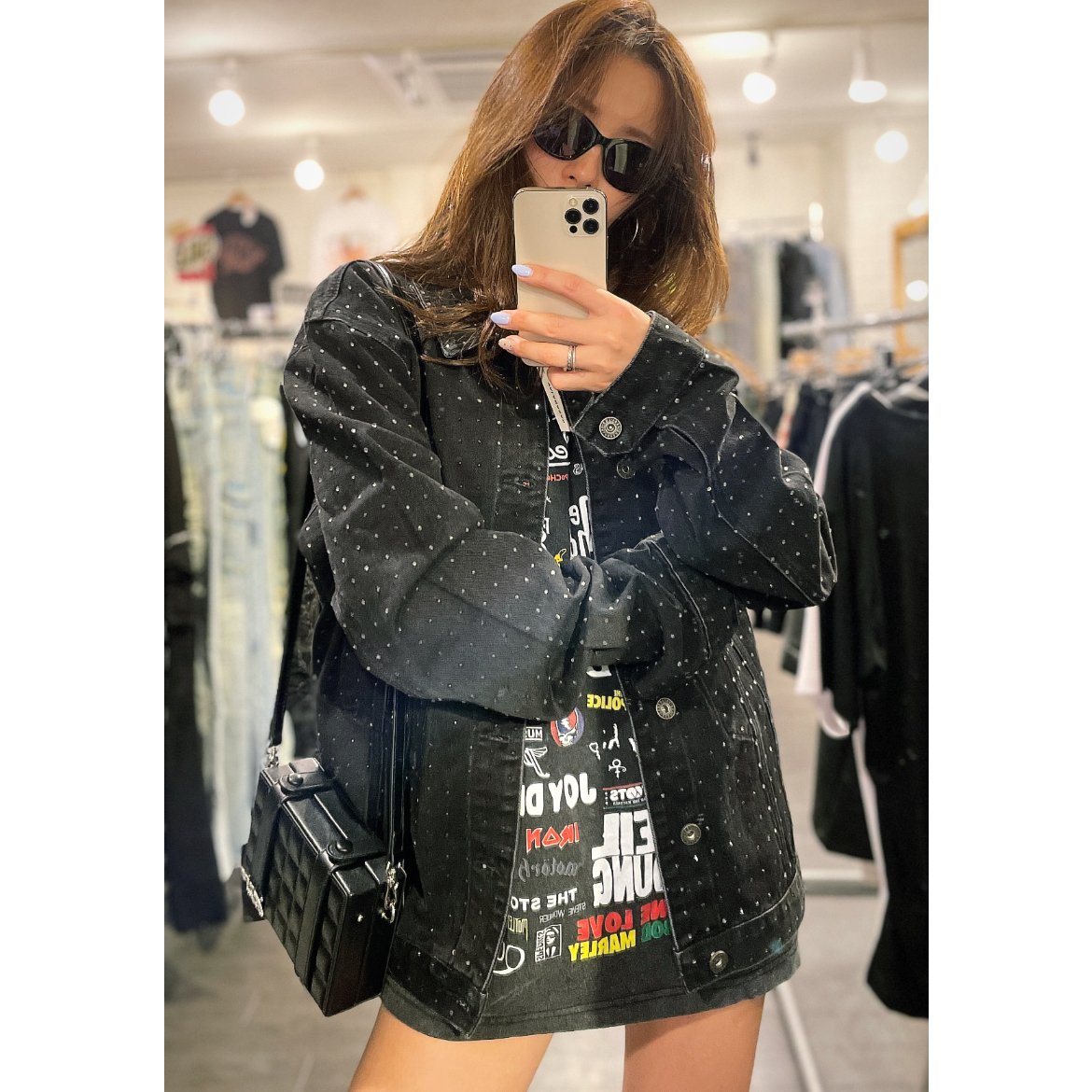 VALABASAS / Rhinestone Denim Jacket | BINGOSTAR