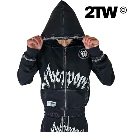 2TW®︎ / Chrome Zip Hoodie (SET UP)