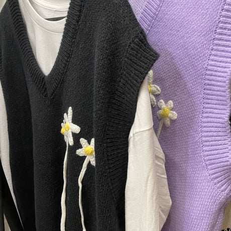 WOSS.official/Flower Knit  Vest
