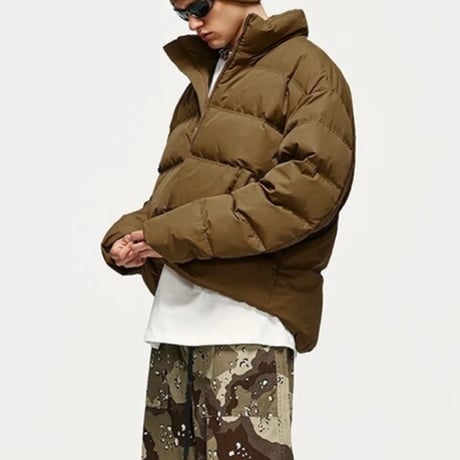 WOSS.official/SHORT DOWN JACKET  BROWN