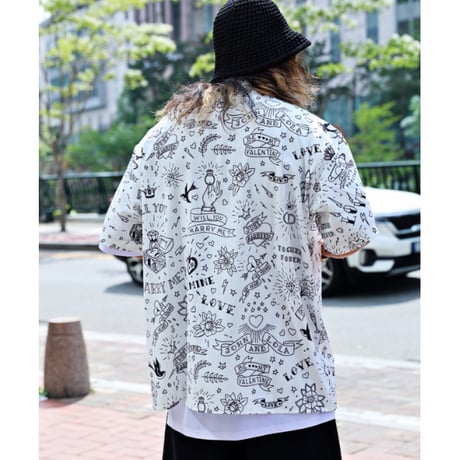 By The R/Tatoo Art Button Shirts "WHITE"
