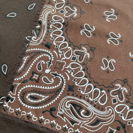 FNTY/ ２TONE HAND STITCHING PAISLEY Tshirts "BROWN"