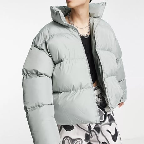 COLLUSION Studios /Short Puffer Jacket GRAY