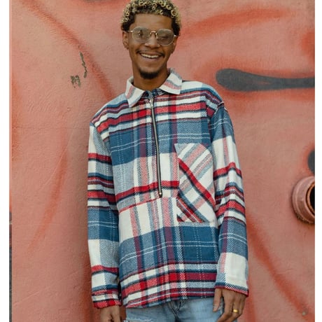 URKOOL/HALF ZIP Flannel shirts Jacket