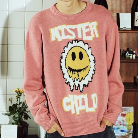 MISTERCHILD /WOOL Logo Knit  "PINK"
